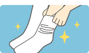 部屋に上がる際は新品の靴下に履き替えています。